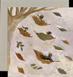 Cottontails Baby Cards*Autumn Leaves Card