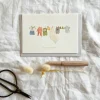 Cottontails Baby Cards*Baby clothes washing line card 'Congratulations'