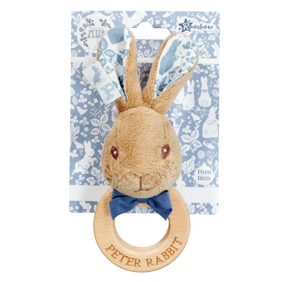 Cottontails Baby Bunnies For Babies|Comforters & Rattles*Beatrix Potter Peter Rabbit Ring Rattle