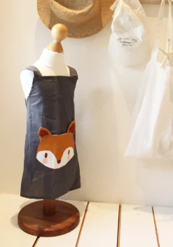 Cottontails Baby Little Kitchen*Child's Linen Apron (3 to 8 years) Fox
