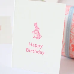 Cottontails Baby Cards|Bunny Cards & Stationery*Cottontails Happy Birthday - Pink