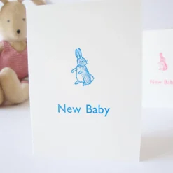 Cottontails Baby Cards|Bunny Cards & Stationery*Cottontails New Baby card - blue