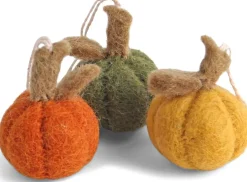 Cottontails Baby Handmade Felt*En Gry & Sif - three tiny handmade pumpkins