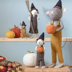 Cottontails Baby Handmade Felt*En Gry & Sif - three tiny handmade pumpkins