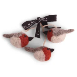 Cottontails Baby Handmade Felt*En Gry & Sif - three tiny robins