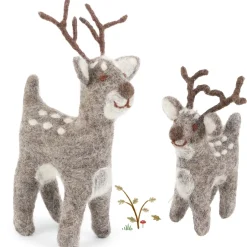 Cottontails Baby Handmade Felt*En Gry & Sif cute grey deer - small