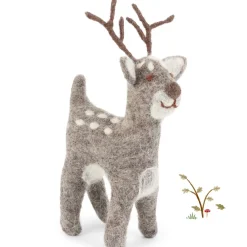 Cottontails Baby Handmade Felt*En Gry & Sif cute grey deer - large