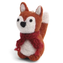 Cottontails Baby Handmade Felt*En Gry & Sif fox with red scarf felt fox