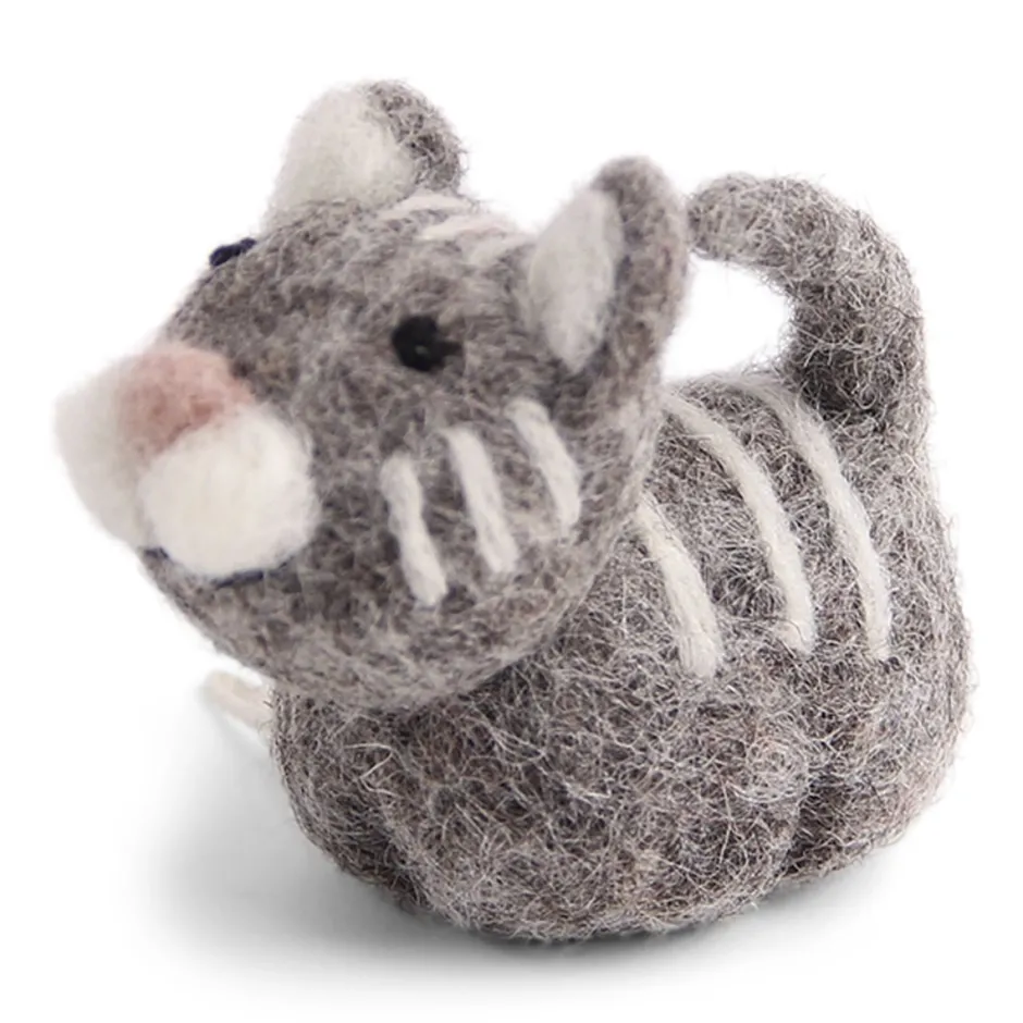 Cottontails Baby Handmade Felt*En Gry & Sif little grey cat