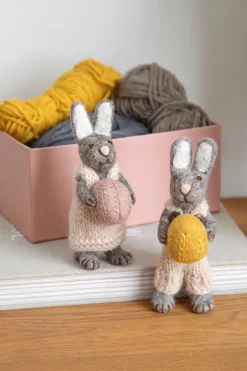 Cottontails Baby Felt Bunnies|Handmade Felt*En Gry & Sif little grey rabbit - lavender egg