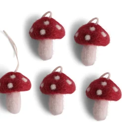 Cottontails Baby Handmade Felt*En Gry & Sif mini toadstools - set of five