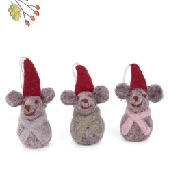Cottontails Baby Handmade Felt*En Gry & Sif trio of mouse babies