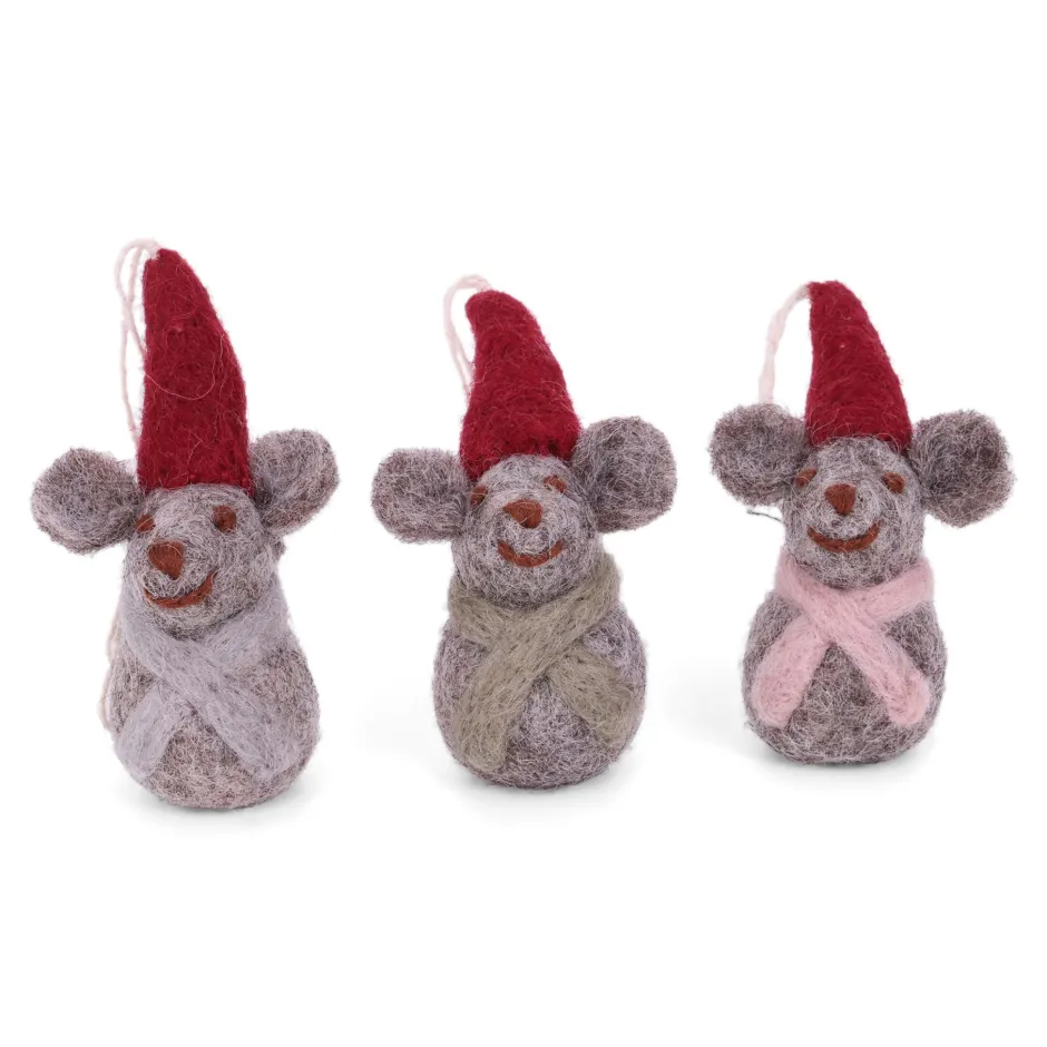 Cottontails Baby Handmade Felt*En Gry & Sif trio of mouse babies