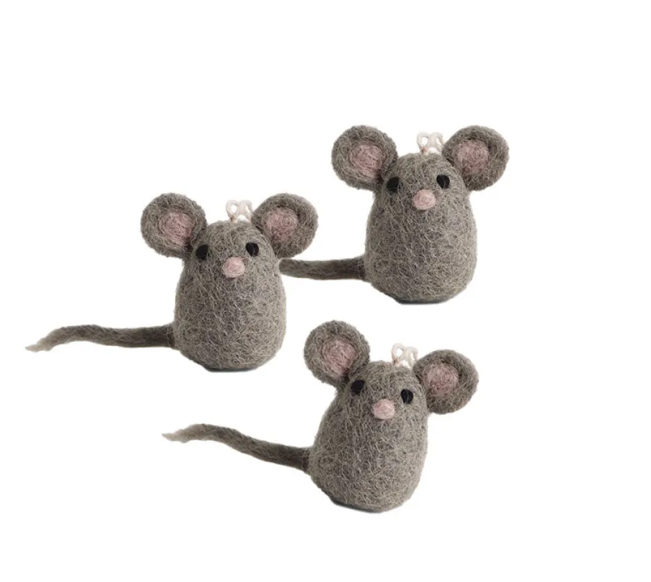 Cottontails Baby Handmade Felt*En Gry & Sif trio of tiny mice