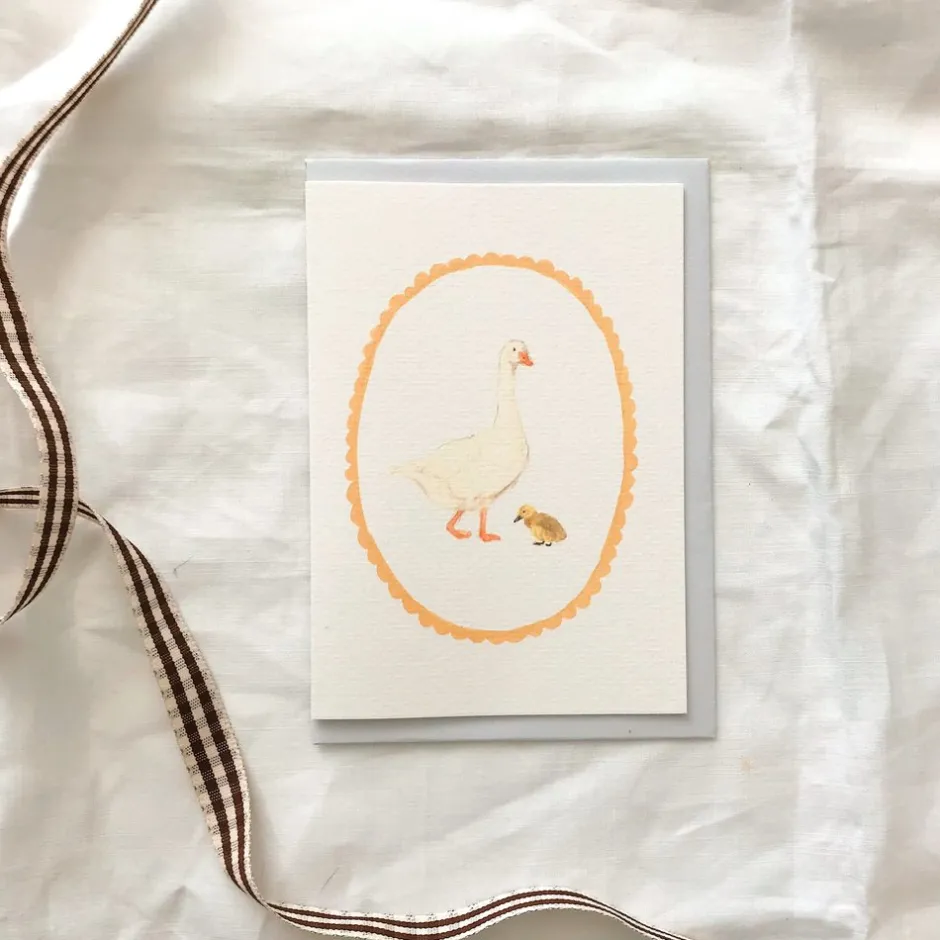 Cottontails Baby Cards*Goose & gosling card