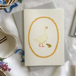 Cottontails Baby Cards*Goose & gosling card