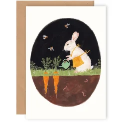 Cottontails Baby Cards|Bunny Cards & Stationery*Greeting Card - Rabbit Gardener