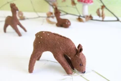 Cottontails Baby Handmade Felt*Handmade little felt grazing doe