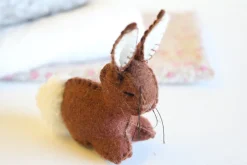 Cottontails Baby Felt Bunnies|Soft Toy Bunnies*Handmade little felt rabbit - brown
