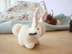 Cottontails Baby Felt Bunnies|Soft Toy Bunnies*Handmade little felt rabbit - white