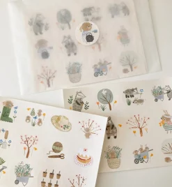 Cottontails Baby Stickers & Stationery|Craft & Stickers*Handmade Paper Stickers - Spring