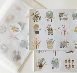 Cottontails Baby Stickers & Stationery|Craft & Stickers*Handmade Paper Stickers - Spring