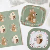 Cottontails Baby Stickers & Stationery|Bunny Cards & Stationery*Handmade Paper Stickers - Hedgehog & Bunny