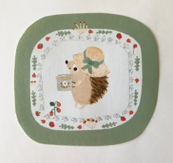 Cottontails Baby Stickers & Stationery|Bunny Cards & Stationery*Handmade Paper Stickers - Hedgehog & Bunny