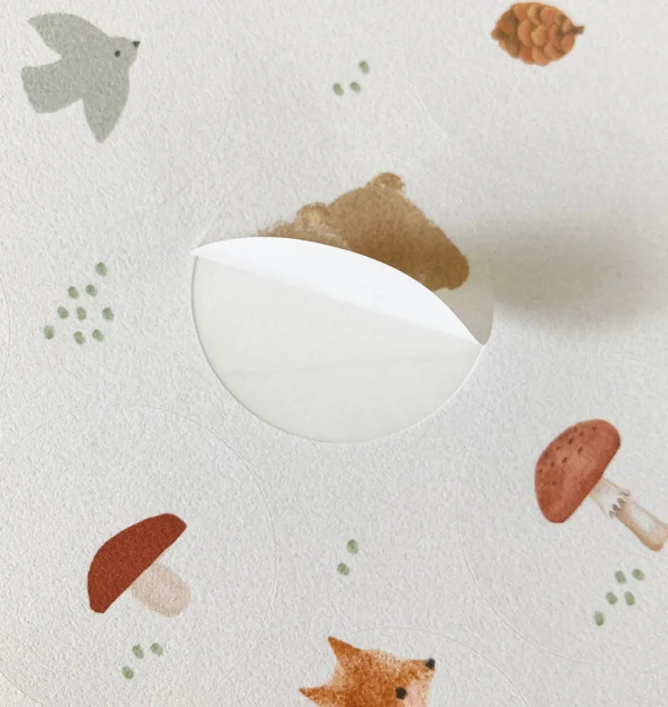 Cottontails Baby Stickers & Stationery|Craft & Stickers*Handmade Paper stickers - White Woodland