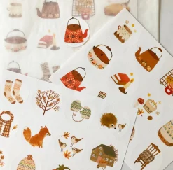 Cottontails Baby Stickers & Stationery|Craft & Stickers*Handmade Paper Stickers - Autumn