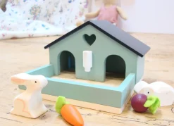 Cottontails Baby Wooden Toys|Wooden Bunnies*Little Wooden Bunny House