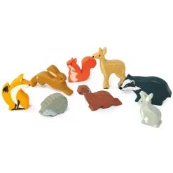 Cottontails Baby Wooden Toys*Little wooden woodland animal collection - 8 animals and shelf