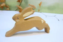 Cottontails Baby Wooden Bunnies|Wooden Toys*Little wooden woodland animal - leaping hare