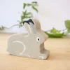 Cottontails Baby Wooden Bunnies|Wooden Toys*Little wooden woodland animal - snow hare