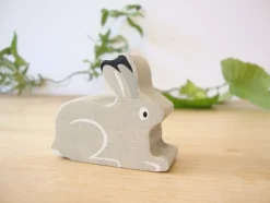 Cottontails Baby Wooden Bunnies|Wooden Toys*Little wooden woodland animal - snow hare