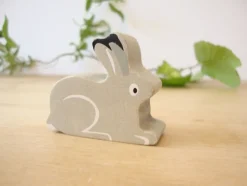 Cottontails Baby Wooden Bunnies|Wooden Toys*Little wooden woodland animal - snow hare