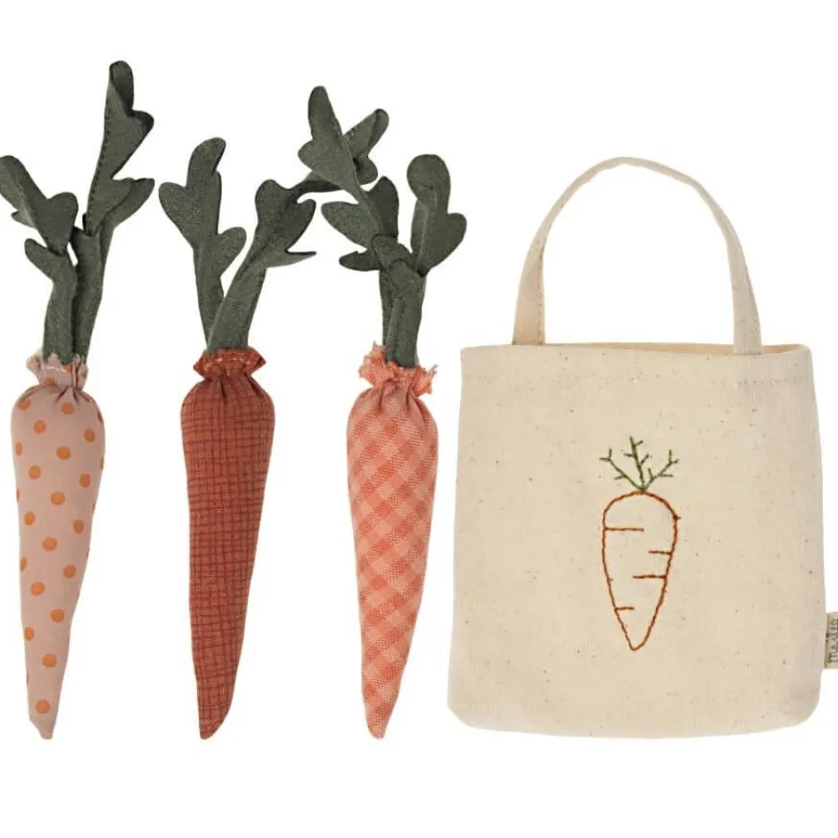 Cottontails Baby Little Kitchen*Maileg Cotton Carrots in a Shopping Bag