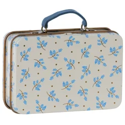 Cottontails Baby Craft & Stickers*Maileg Little Metal Suitcase - Blue Flowers