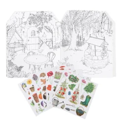 Cottontails Baby Craft & Stickers|Garden & Nature*Moulin Roty colouring book & sticker book - greenhouse