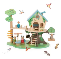 Cottontails Baby Wooden Toys*Moulin Roty Grand Family Wooden Treehouse