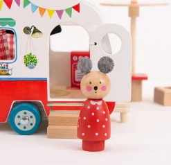 Cottontails Baby Wooden Toys*Moulin Roty Grand Family Wooden Vintage Caravan