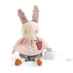 Cottontails Baby Bunnies For Babies|Musical & Activity*Moulin Roty musical linen rabbit