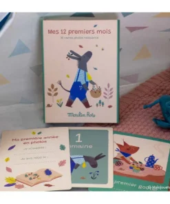Cottontails Baby Musical & Activity|Musical & Activity*Moulin Roty Pomme des Bois 'My First 12 Months' card set