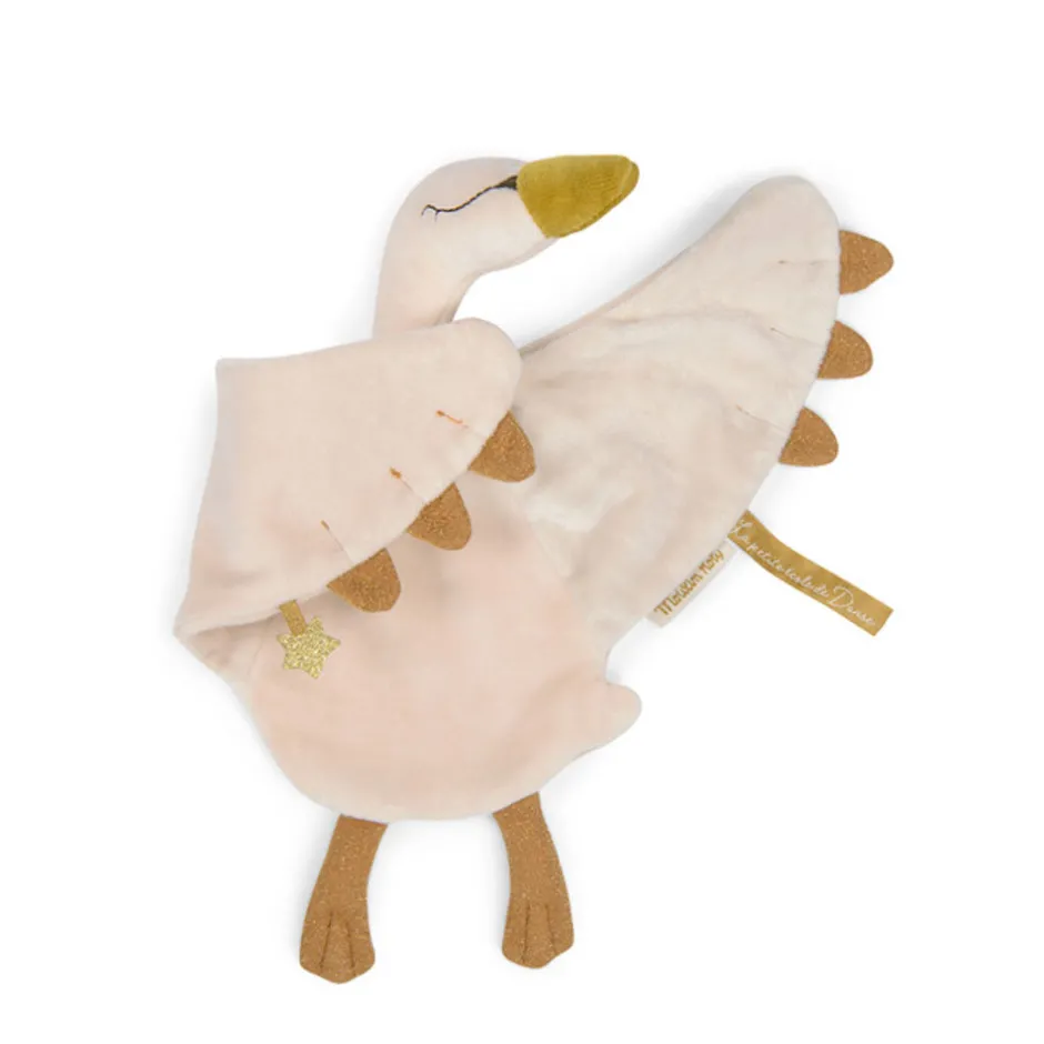 Cottontails Baby Comforters & Rattles*Moulin Roty sumptuous comforter - creamy swan