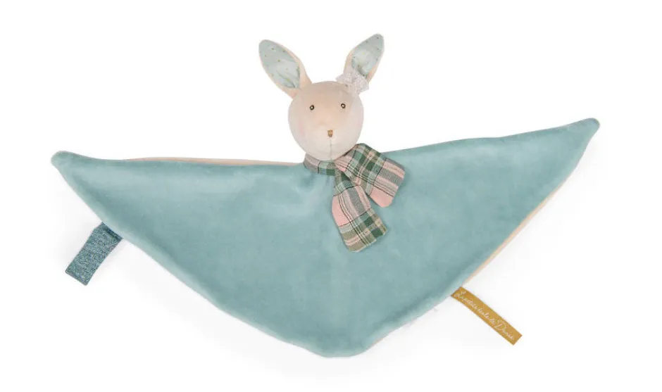 Cottontails Baby Bunnies For Babies|Comforters & Rattles*Moulin Roty sumptuous comforter - blue rabbit