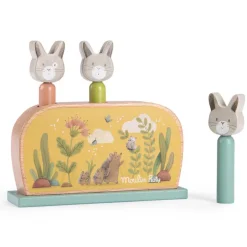 Cottontails Baby Wooden Bunnies|Wooden Toys*Moulin Roty Three Rabbits Wooden Pop-up Toy