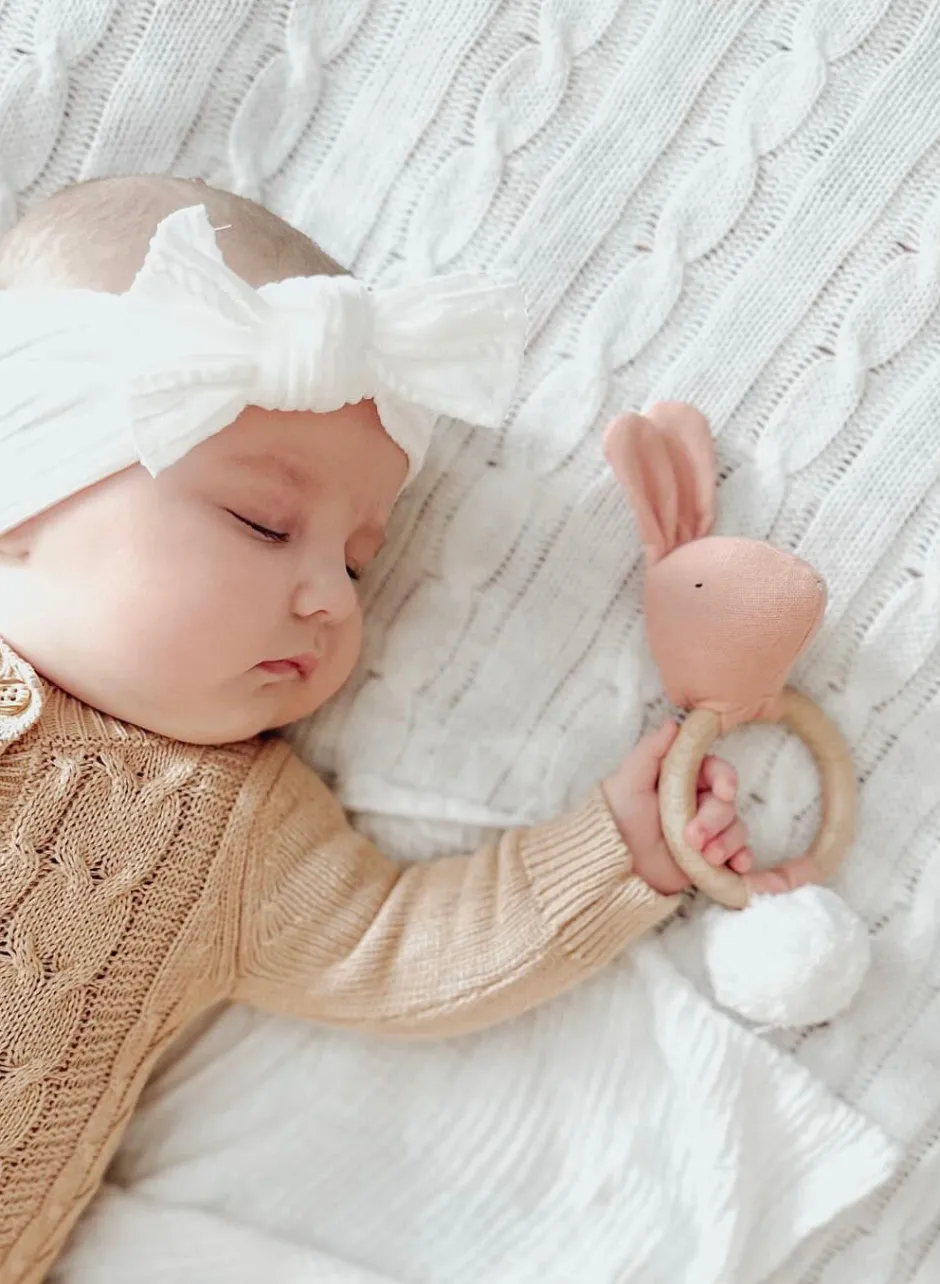 Cottontails Baby Comforters & Rattles|Bunnies For Babies*Mr Pickles Rabbit Teething Ring