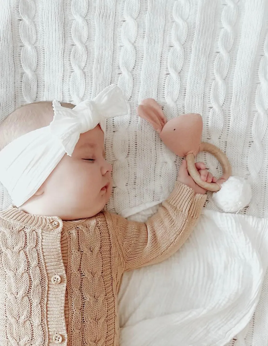 Cottontails Baby Comforters & Rattles|Bunnies For Babies*Mr Pickles Rabbit Teething Ring