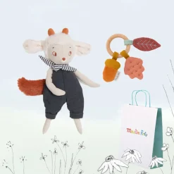 Cottontails Baby Handpicked Gift Sets|Comforters & Rattles*New Baby Gift Set - lamb & leaves