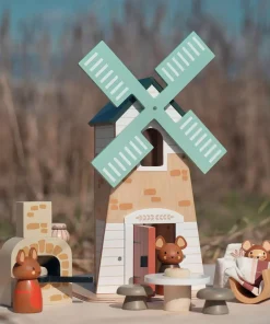 Cottontails Baby Wooden Toys*Penny Windmill & Field Mice - Wooden Countryside Play Set